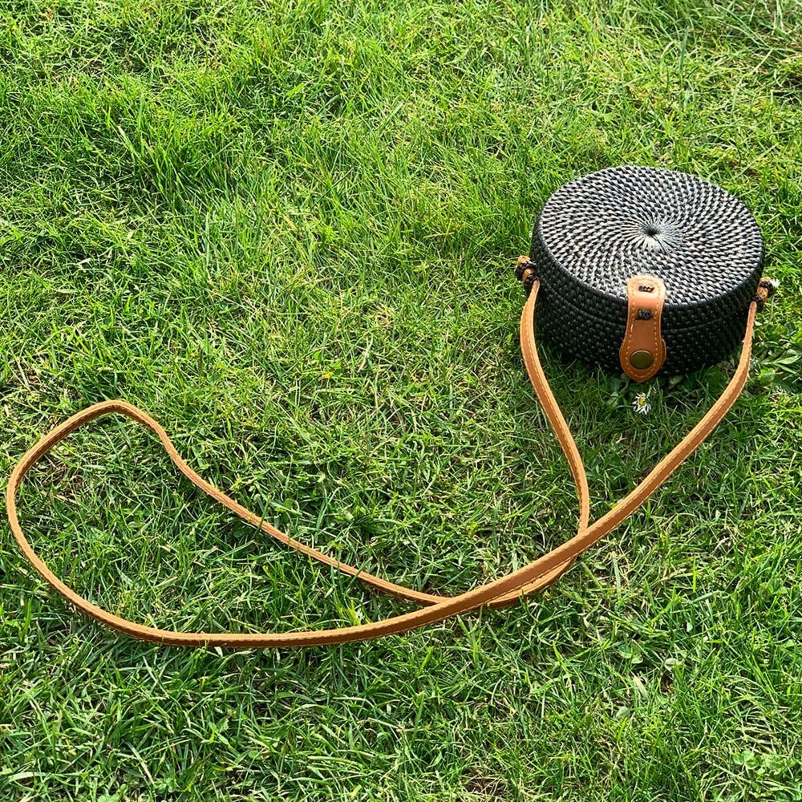 Rattan Roundy Tasche schwarz 20cm