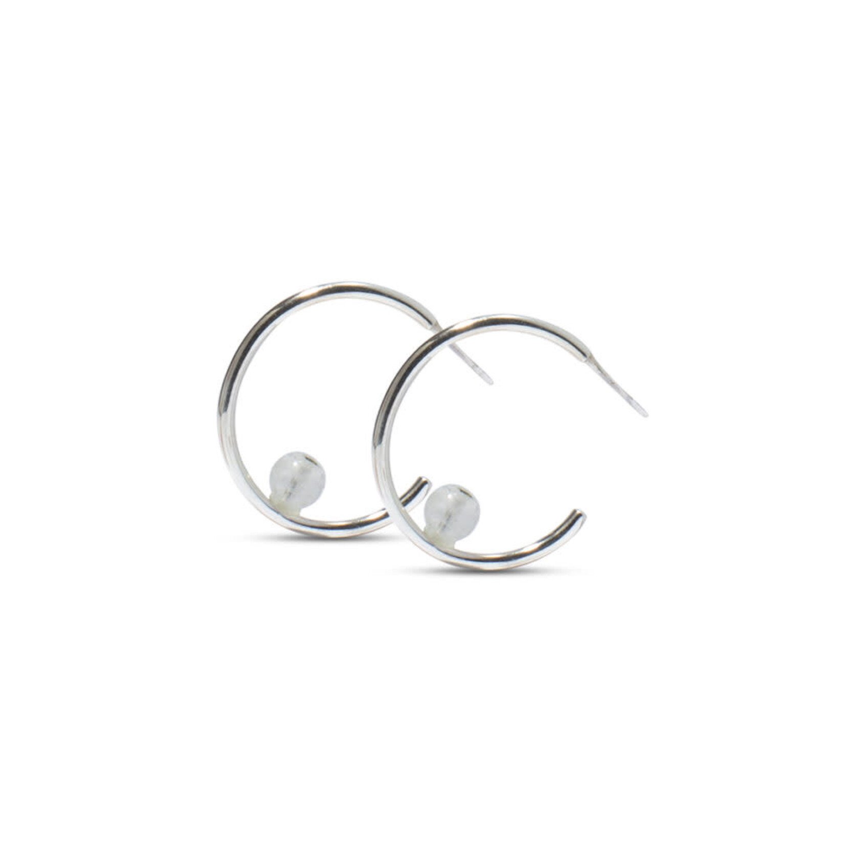 ting goods Tiger Eye Hoops Silber (Moonstone)