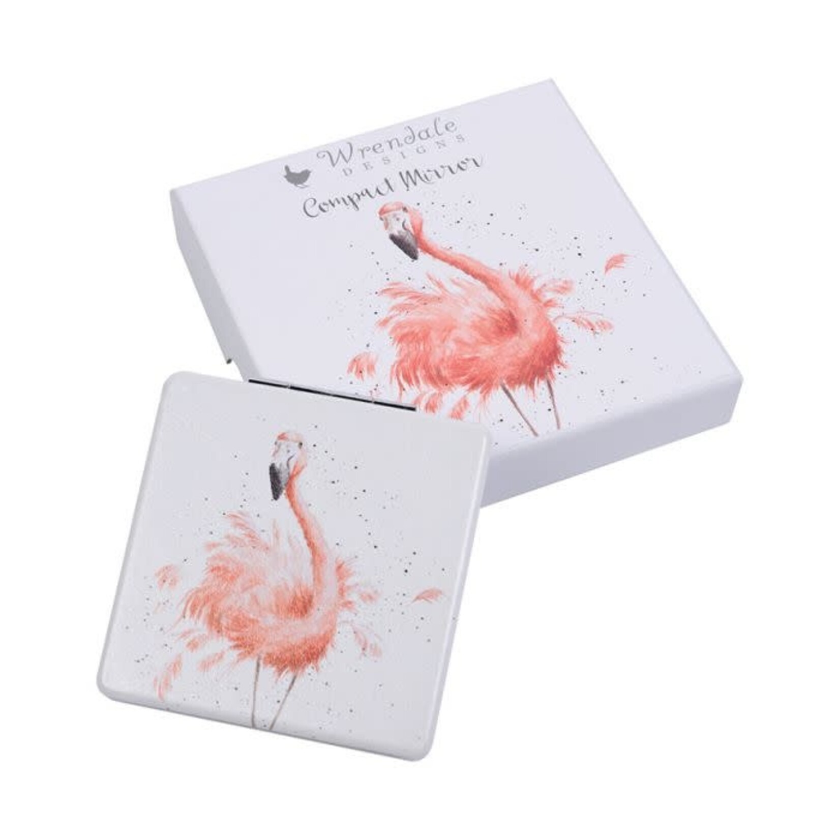 Wrendale Design Taschenspiegel „Pretty in Pink“Flamingo