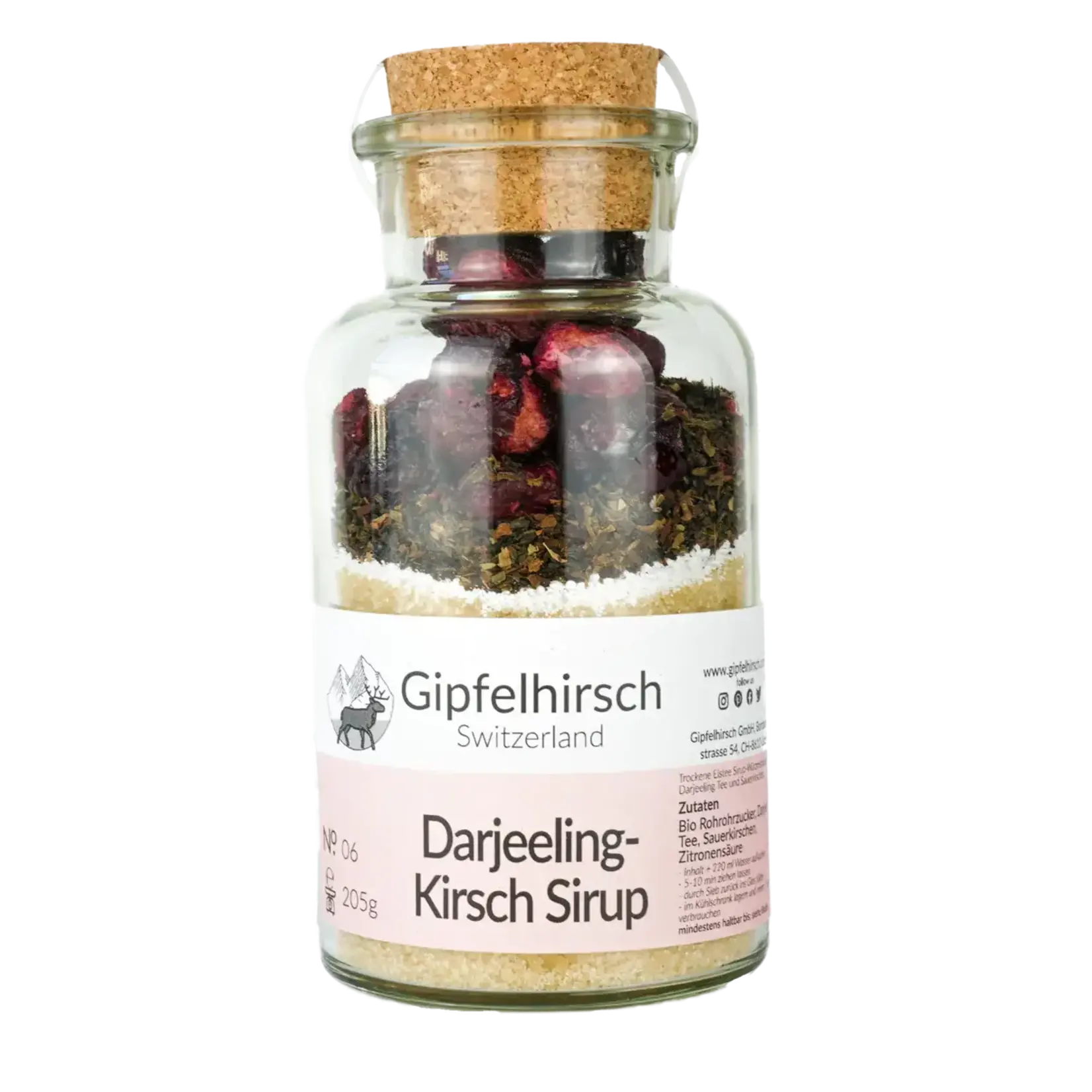 gipfelhirsch Sirup Darjeeling Cherry Cordial