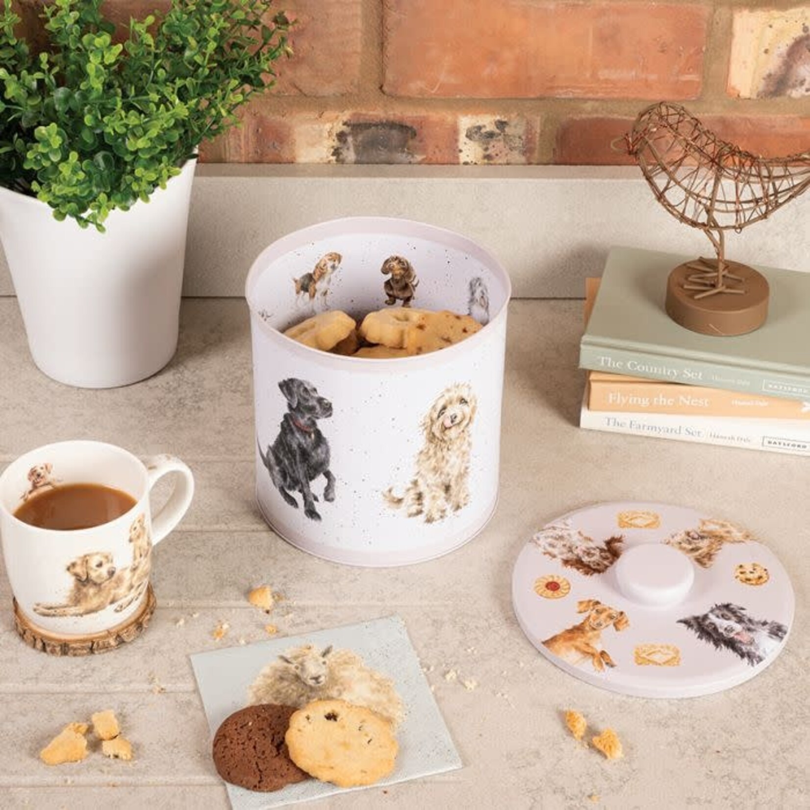 Wrendale Design Biscuit Barrel - Dogs