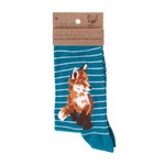 Wrendale Design Socken Fox Sock teal - Fuchs