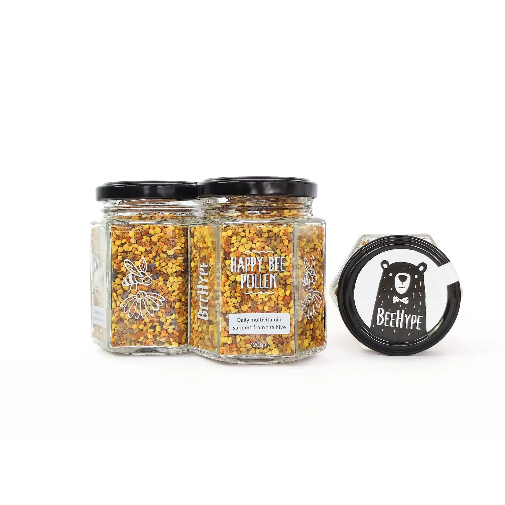 BeeHype Happy Bee Pollen - Roher Wildblumenpollen - 120gr