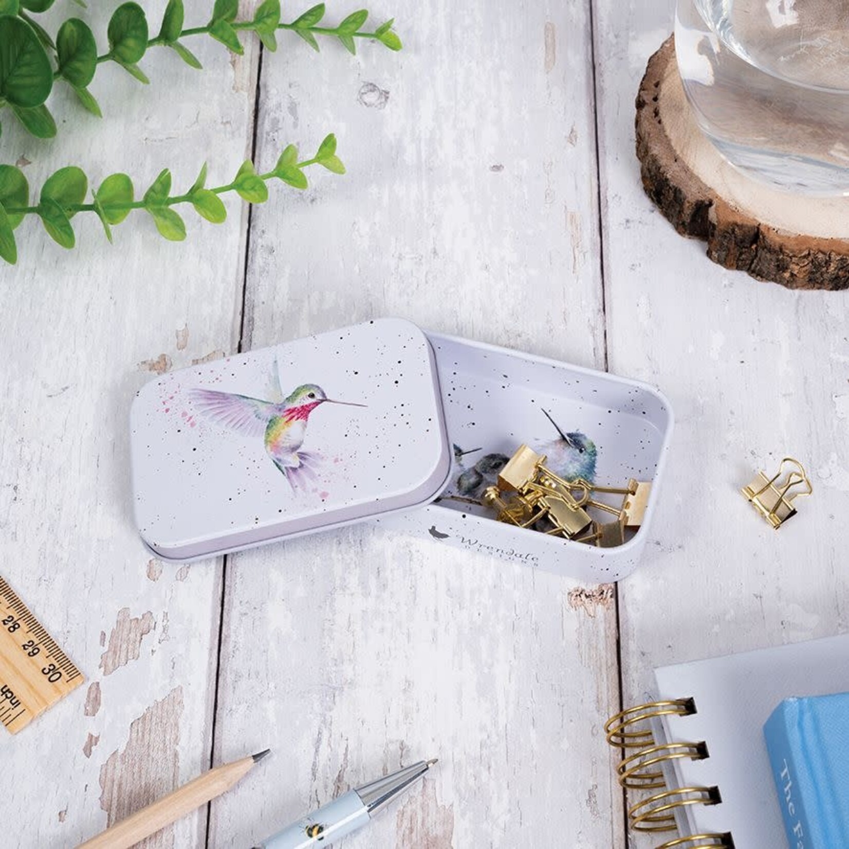 Wrendale Design Mini Tin Hummingbird Wisteria Wishes