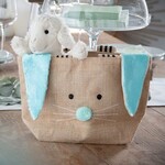 ARTEBENE Geschenktasche Jute Ostern Hase Blau 29x19x10cm