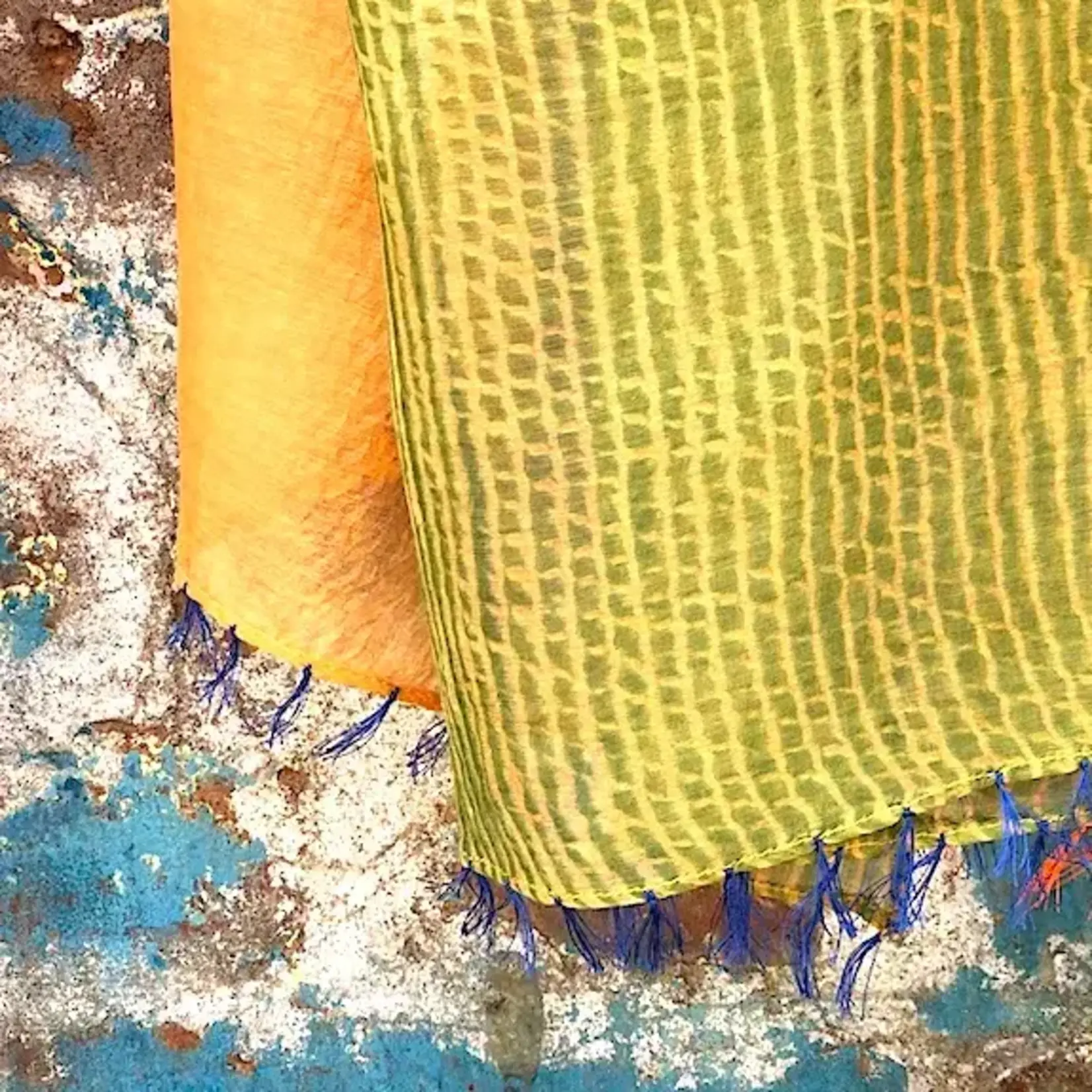 Marigold Row Baumwoll-Seiden-Schal gelb