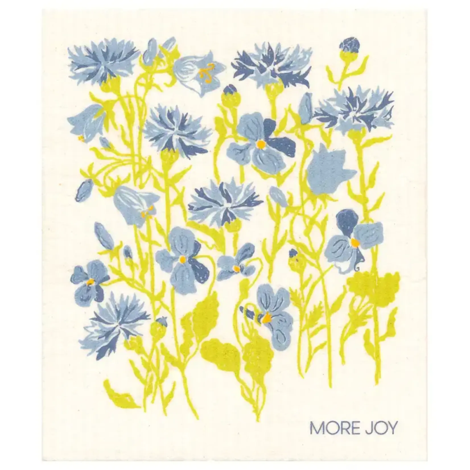 MORE JOY Schwammtuch Blaue Blumen