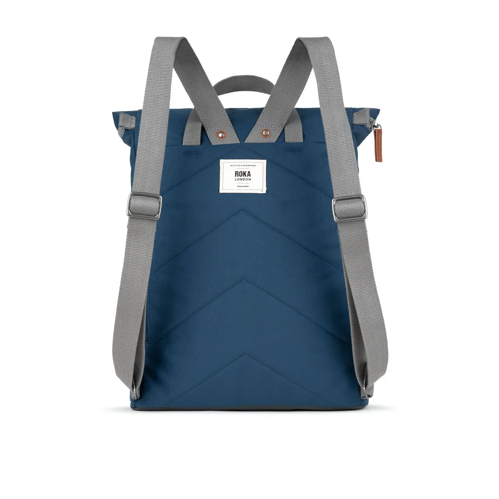 ROKA London Finchley A Deep Blue Recycled Canvas 12-15 recycled bottles