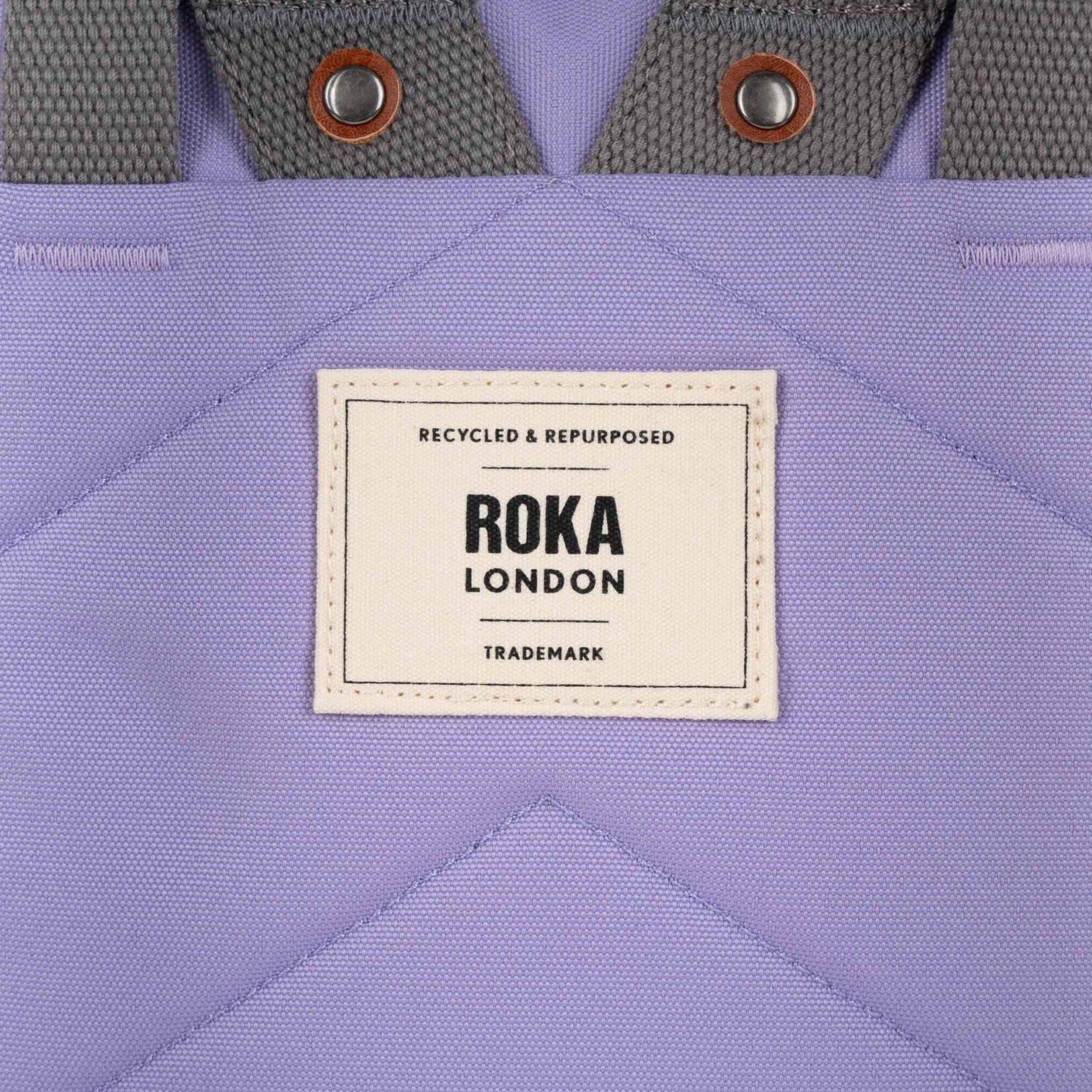 ROKA London Finchley A Lavender Recycled Canvas12-15 recycled bottles Small