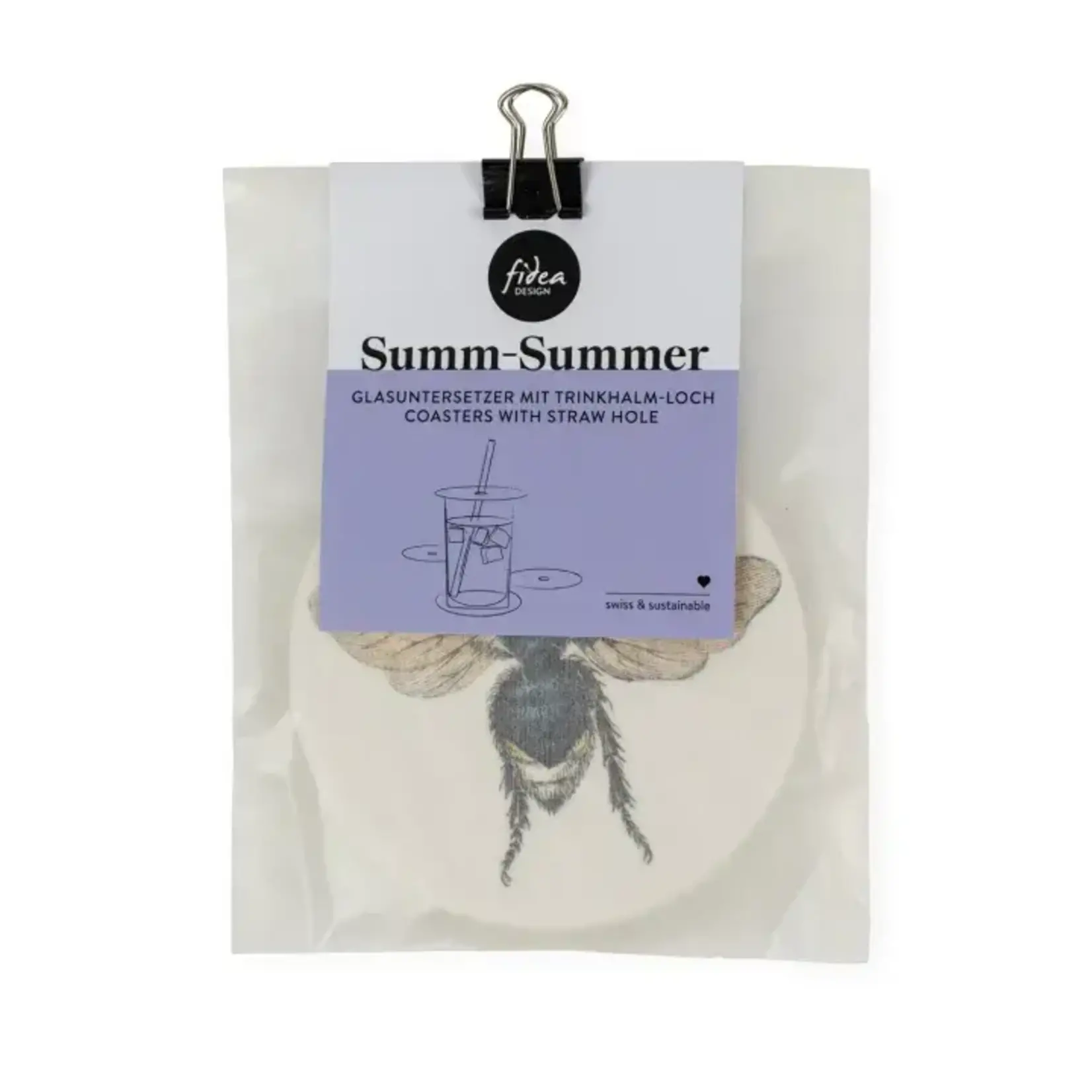 Fidea Design Bierdeckel mit Loch Summ-Summer - Insekten