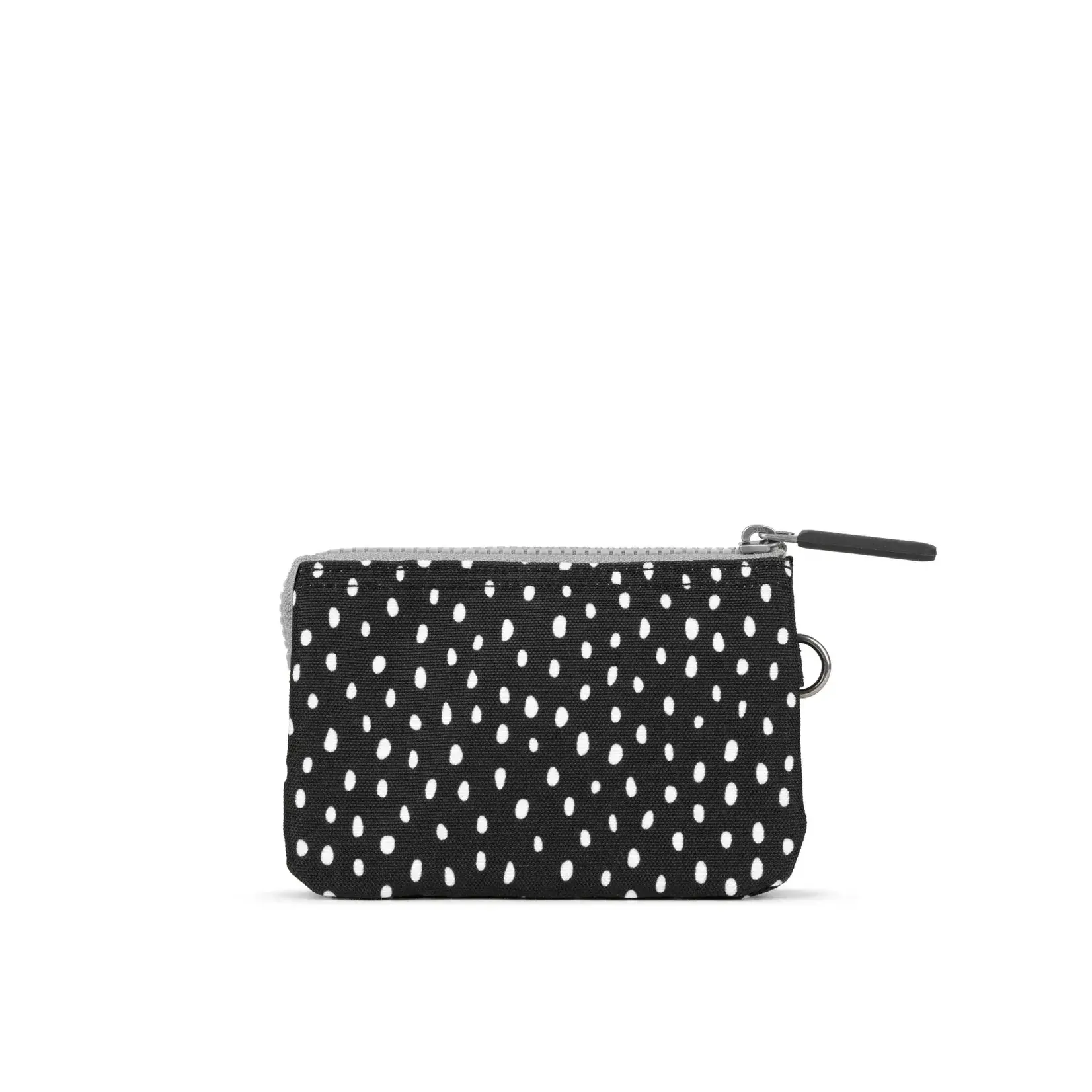 ROKA London Carnaby Drizzle Ash Black Zip Pull Small Recycled Canvas