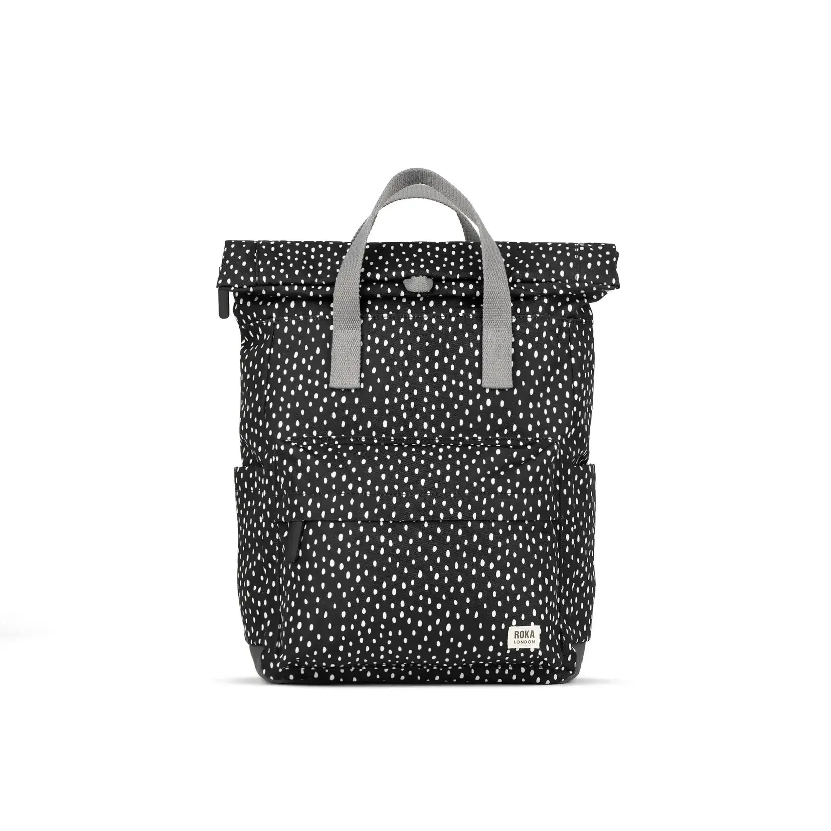 ROKA London Canfield B Drizzle Ash Black Zip Pull Medium Recycled Canvas