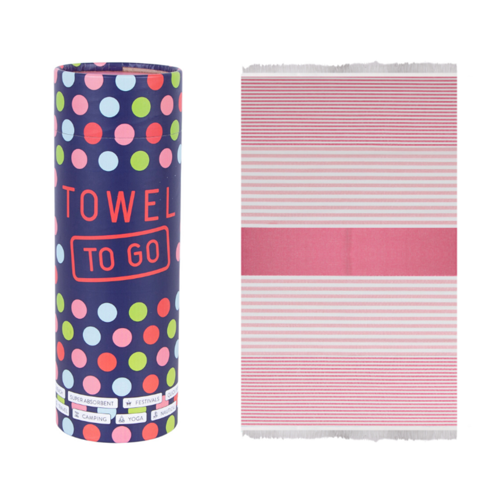 TOWEL TO GO Hamamtuch Bali, Fuchsia/Pink