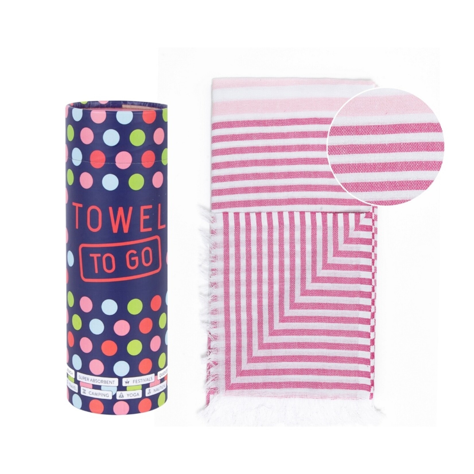 TOWEL TO GO Hamamtuch Bali, Fuchsia/Pink