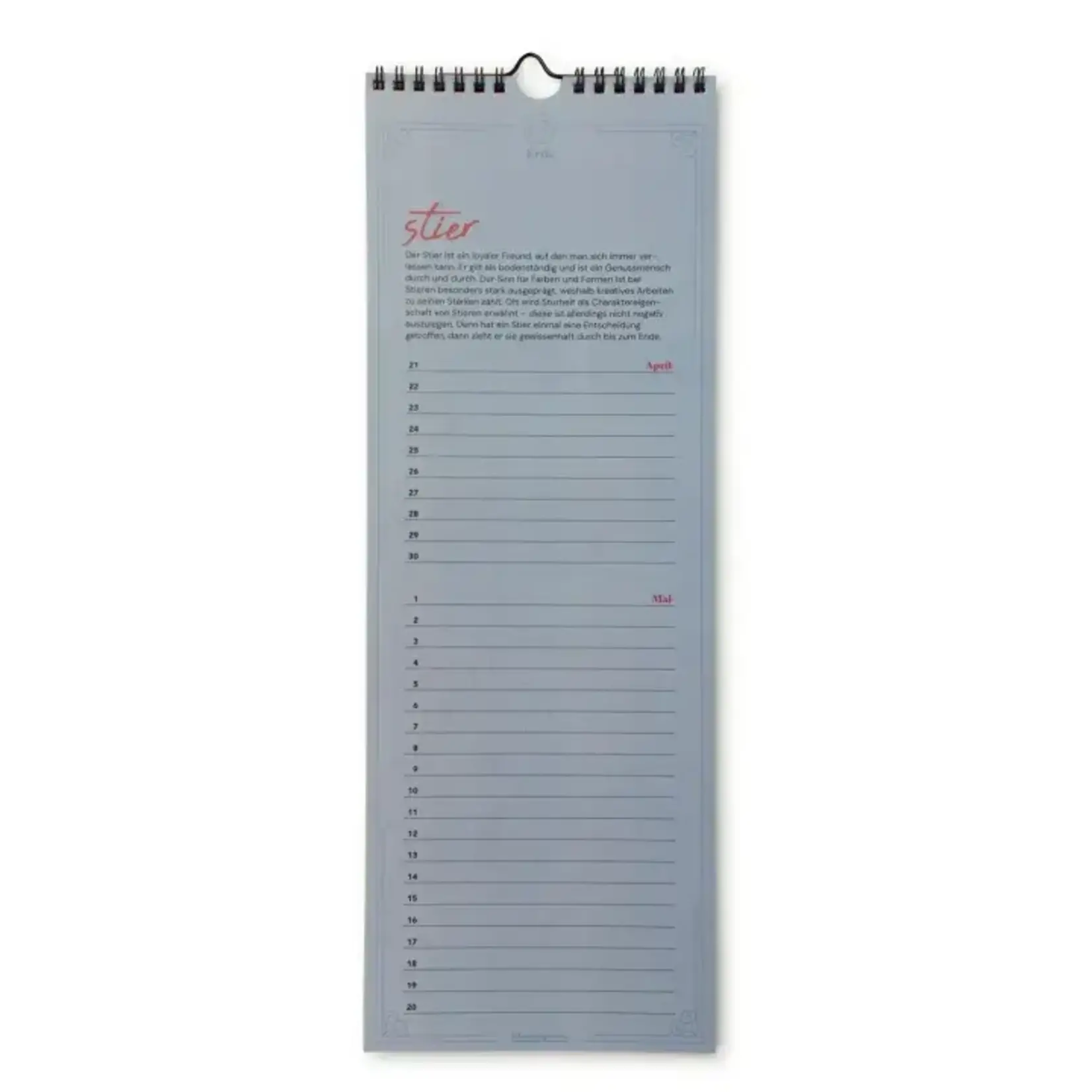 Fidea Design Kalender Sternzeichen