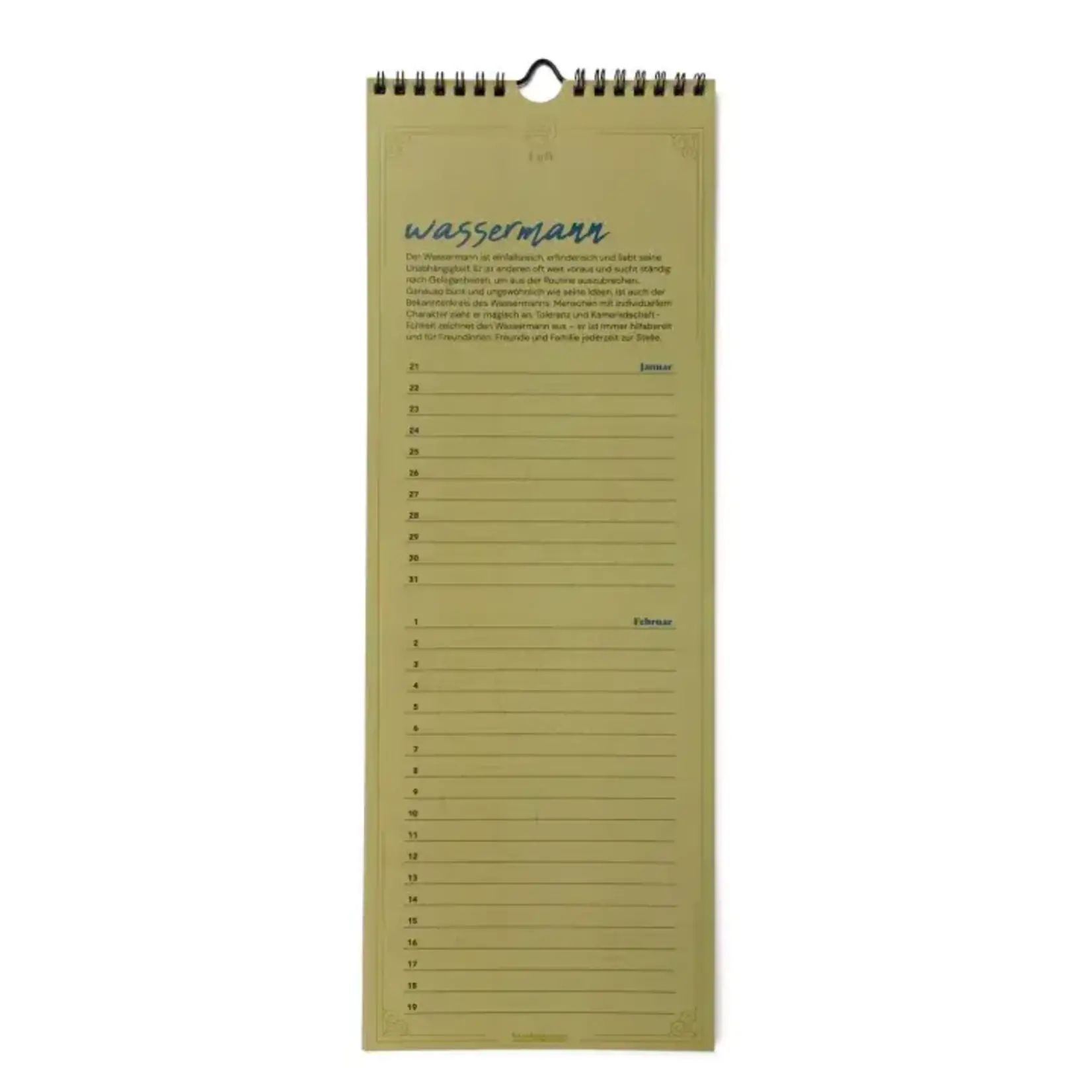 Fidea Design Kalender Sternzeichen