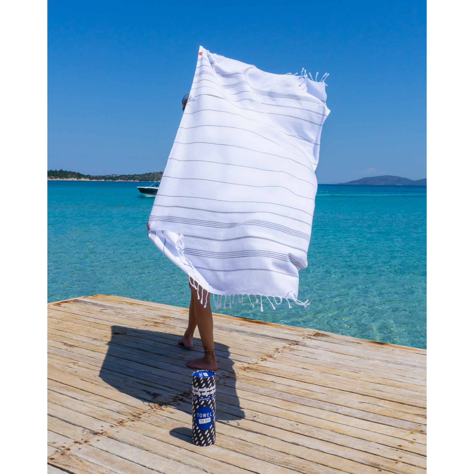 TOWEL TO GO Towel to Go Hamamtuch Ipanema weiss 100% Baumwolle