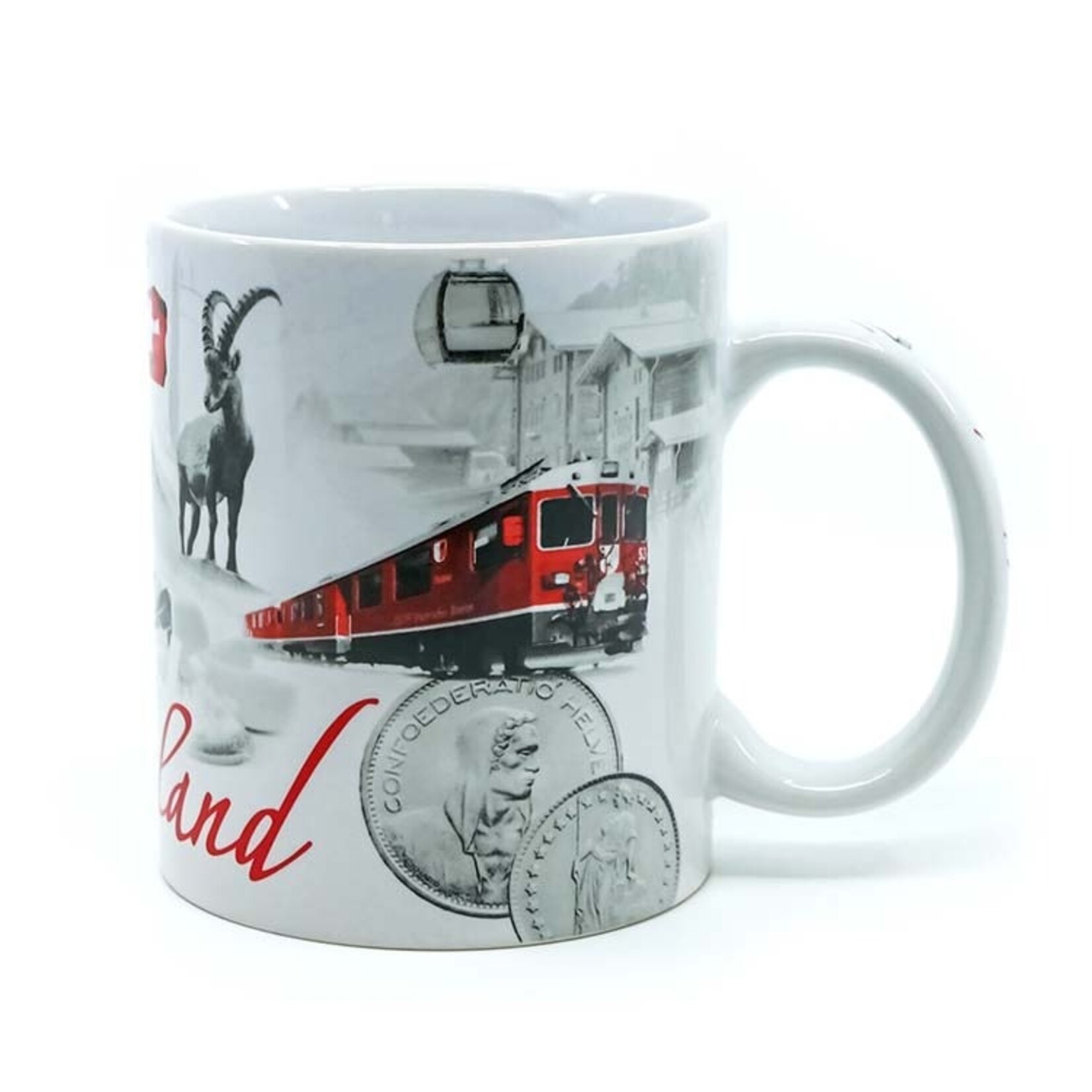 Tasse Switzerland schwarz/weiss