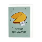 Fidea Design Faltkarte Glückskekse Herzlichen Glückwunsch
