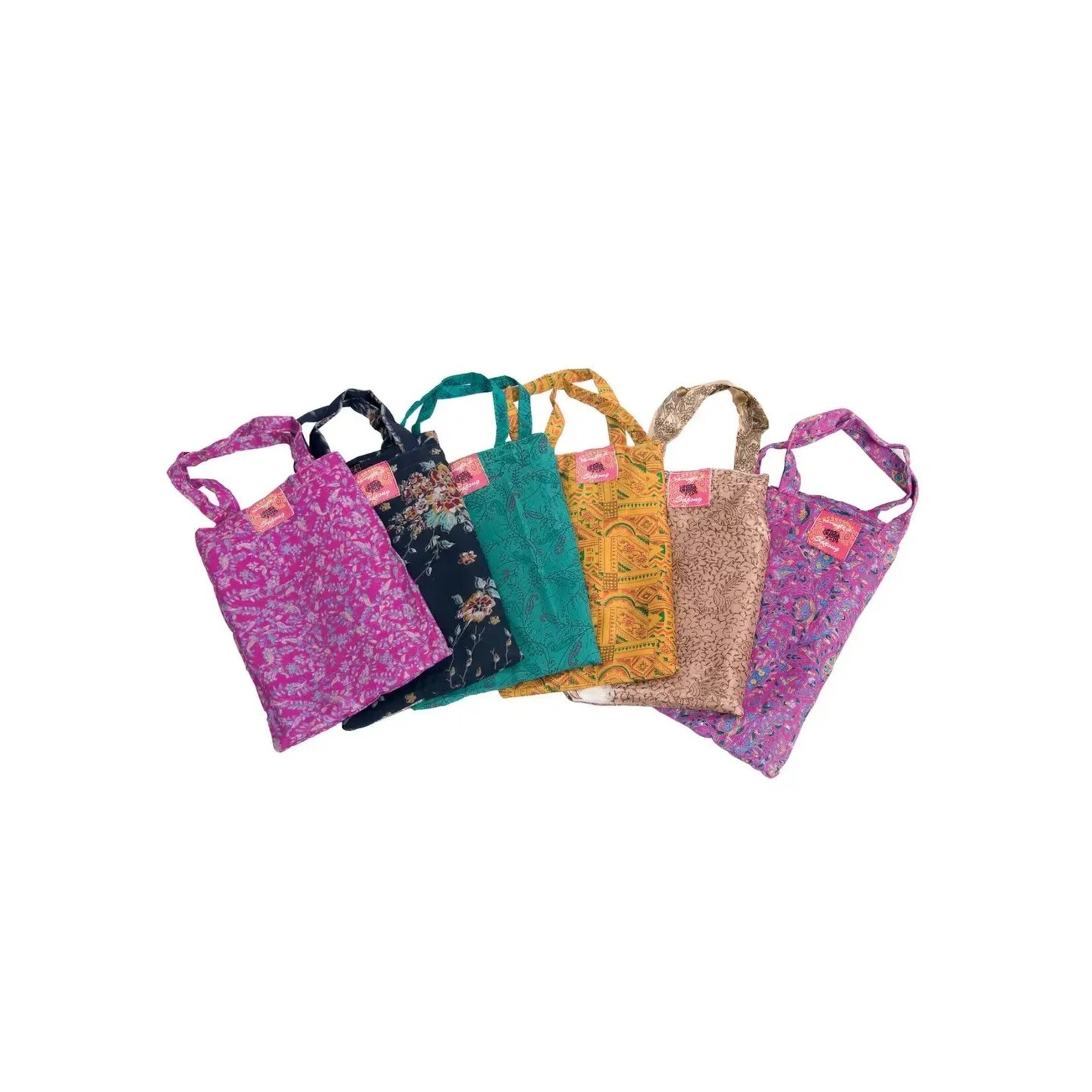 Sarong mit recyceltem Sari-Print in Tasche acc.