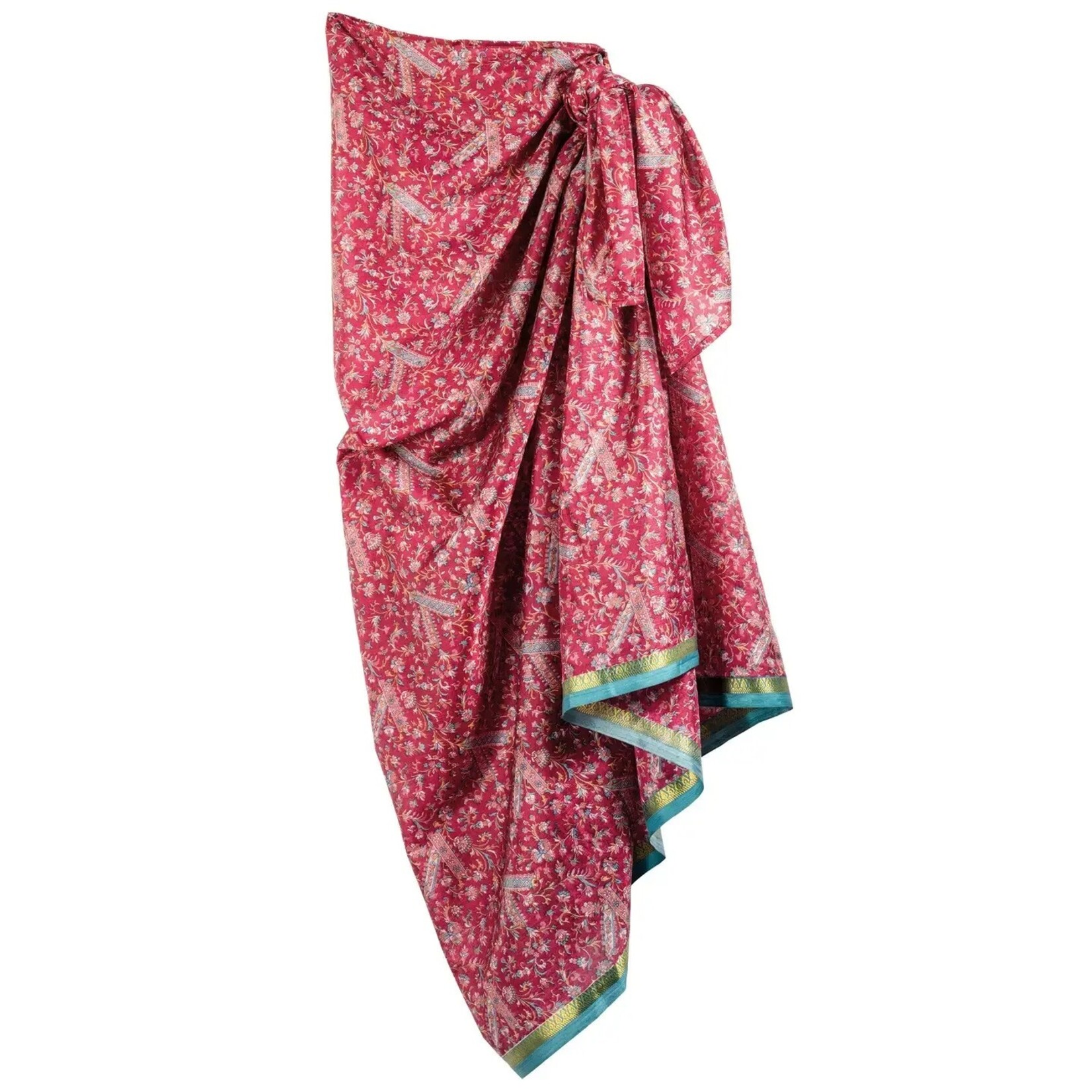 Sarong mit recyceltem Sari-Print in Tasche acc.