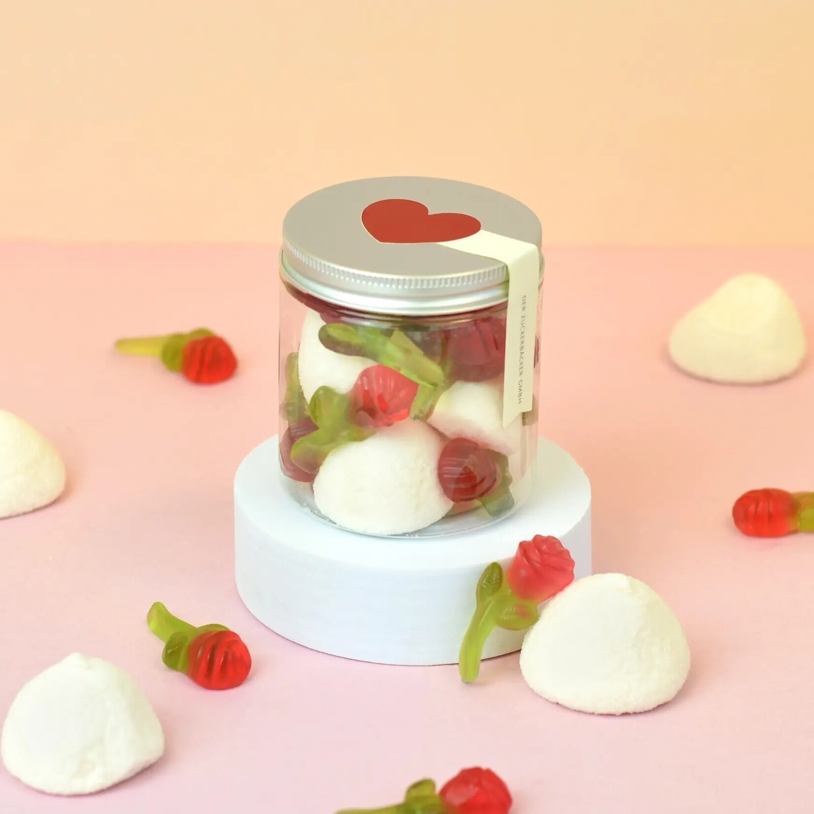 Der Zuckerbäcker Rosen in der Naschdose Süssigkeiten Geschenkdose
