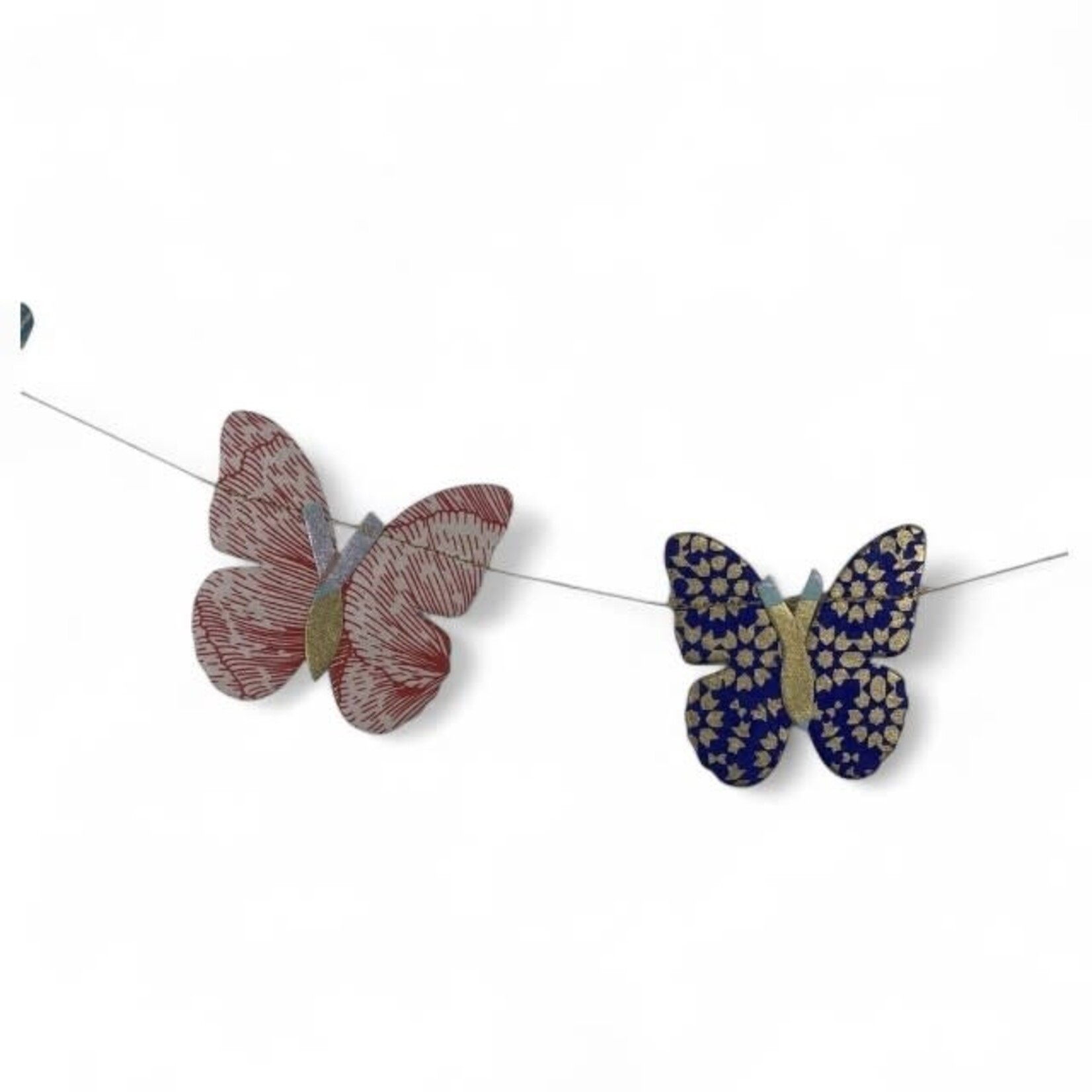 sense&purpose Girlande Happy Schmetterling klein Handgeschöpftes Papier