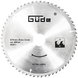 G√ºde G√ºde zaagblad 210x30 mm 60 Tands