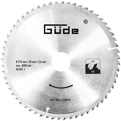 G√ºde G√ºde zaagblad 210x30 mm 60 Tands HM