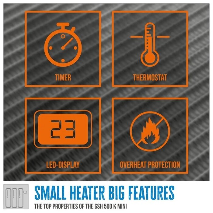 G√ºde G√ºde Ventilatorkachel Keramisch GSH 500 K mini - 500Watt