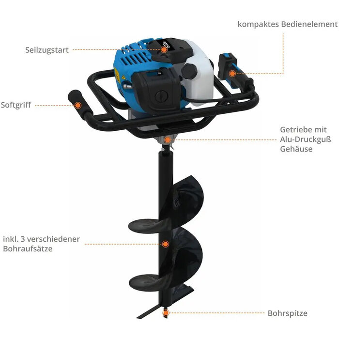 G√ºde G√ºde GE 1450.1 Benzine Grondboor - 2 PK