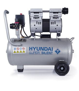 Hyundai 750 Watt Silent Compressor 30 Liter – Olievrij en Max. 8 Bar | HY-AC750-30S