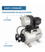 Hyundai 1200 Watt Hydrofoorpomp – 5000 l/u, 50 m Opvoerhoogte en 19 L RVS Drukvat | HWW12050-IN