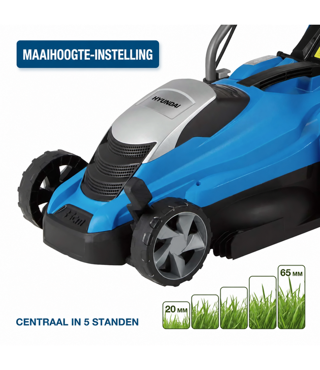 Hyundai 1300 Watt Elektrische Grasmaaier – 33 cm, 35 L Opvangbak en Mulchfunctie | LM3301E
