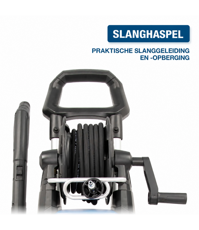 Hyundai 2000 Watt Elektrische Hogedrukreiniger – 160 Bar, 10 m Slang en Slanghaspel | HPW2000CE
