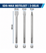 Hyundai SDS-Max Beitelset 400 mm – 3-delig