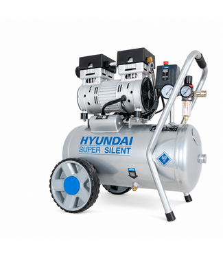 Hyundai 750 Watt Silent Compressor 24 Liter – 8 Bar, Olievrij en 59 dB(A) | SAC55752