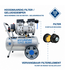 Hyundai 750 Watt Silent Compressor 24 Liter – 8 Bar, Olievrij en 59 dB(A) | SAC55752