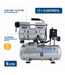 Hyundai 550 Watt Stille Compressor – 6 Liter, 8 Bar en 59 dB(A) | SAC55751