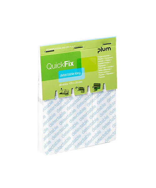 Plum PLUM Quickfix Détectable (bleu) 120 x 20 mm / 6 x 30 pièces
