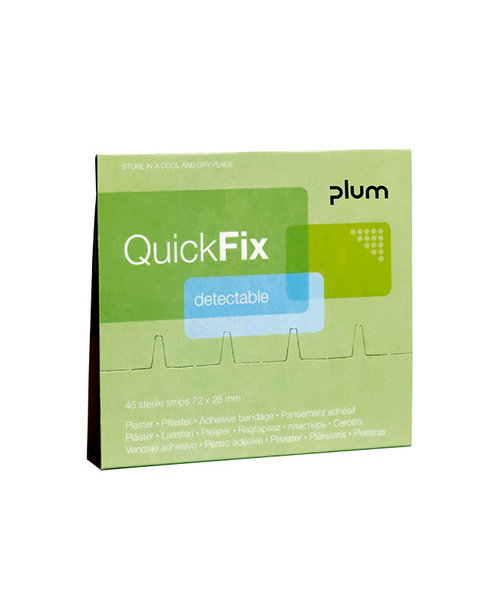 Plum PLUM Quickfix Détectable (bleu) 25 x 72 mm / 6 x 45 pièces