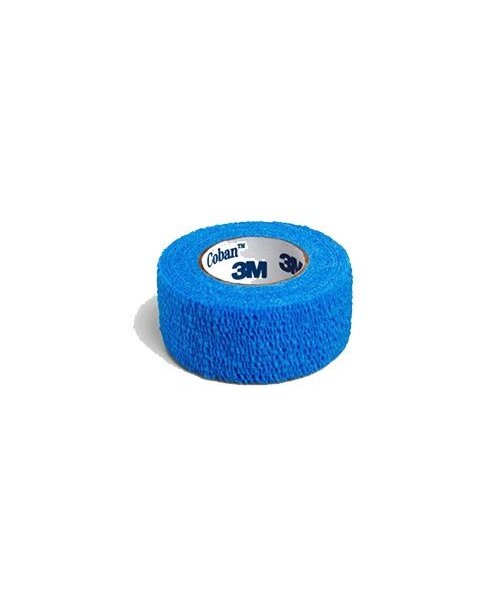 3M 3M Coban bleu cohésif 2,5 cm x 4,5 m / 1 ou 30 pièces