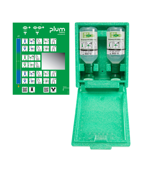 Plum Trousse de rinçage oculaire PLUM avec 2 x 500 ml / 1 unité