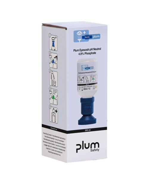 Plum Bouteille de rinçage oculaire PLUM pH neutre 200 ml, emballage individuel/1 pièce ou à l'unité