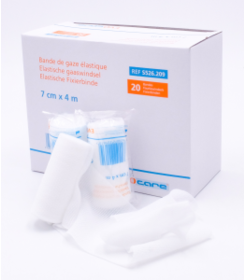 Evocare bandage élastique en gaze 7 cm x 4 m