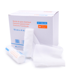 Evocare bandage élastique en gaze 10 cm x 4 m