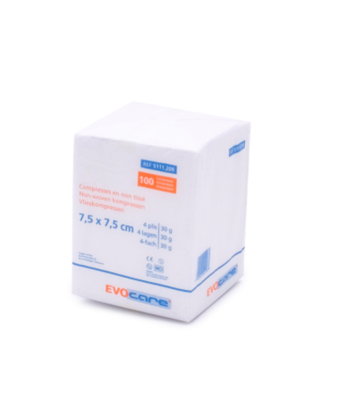 Evocare  Evocare compresse non stérile 7,5 x 7,5 cm / 100 pièces