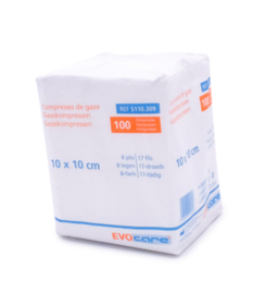 Compresse de gaze Evocare non stérile 10 x 10 cm