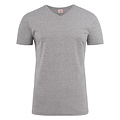 Printer Active Wear  T-shirt épais à col en V gris pour hommes