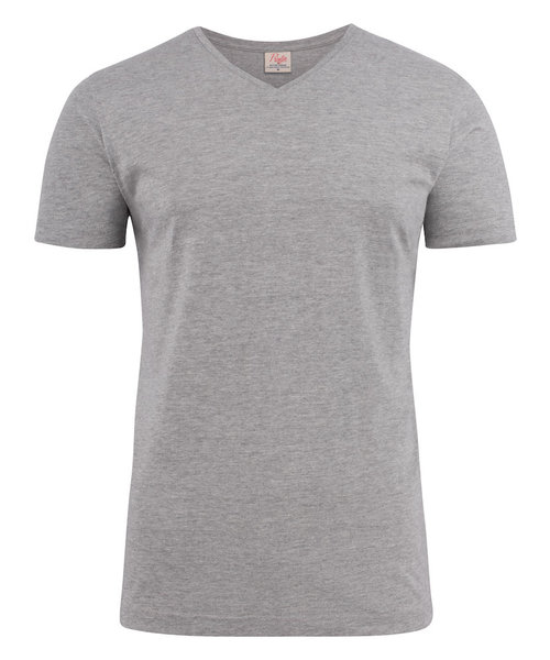 Printer Active Wear  T-shirt épais à col en V gris pour hommes